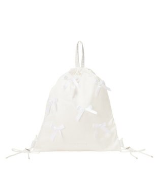 Maison de FLEUR リボンナップサック White