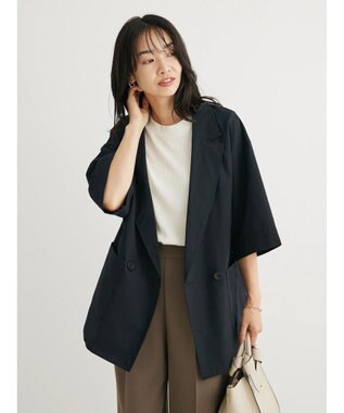 Green Parks BEST PRICE  ５分袖プリーツ加工プルオーバー Ecru