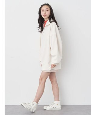 earth music&ecology スタンドｚｉｐダンボールチュニック Ivory