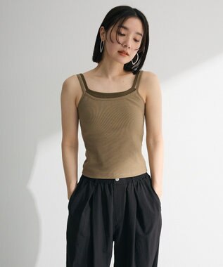 Green Parks ・Ｐｅｔｉｔ　Ｆｌｅｕｒ　レイヤードキャミ（カップ付 Gray Beige
