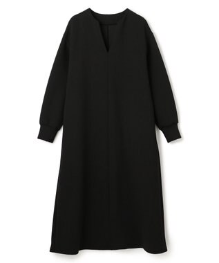 UNFILO BEAUTY FORM JERSEY キーネックワンピース ブラック