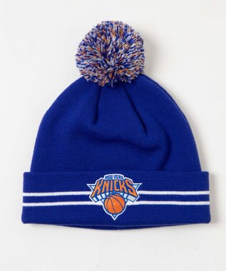 WEGO 【ユニセックス着用ITEM】別注NBA　ポンポンニットキャップ ブルー