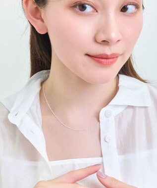 Phoebe 【SV925】シルキーシャインスエッジチェーンネックレス シルバー
