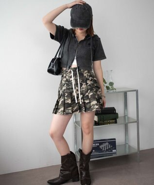 WEGO リブハンソデジップパーカー スミクロ