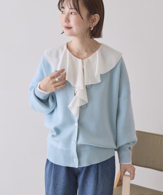 AMERICAN HOLIC Ｖネックニットカーディガン Blue