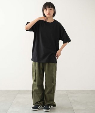 WEGO 【ユニセックス着用ITEM/MLサイズ展開/綿100%】リラックスフィットコットンT（SS） ブラック