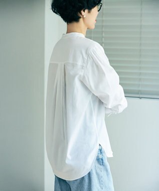 23区 【滝沢眞規子さん着用/mi-molletコラボ/洗える】CANCLINI デザイン シャツ [mi-molletコラボ]ホワイト系