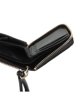 UNBILLION ペルケ perche / ドット型押しパームフィットストラップウォレット ブラック