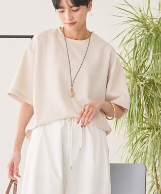 AMERICAN HOLIC ジョーゼットラウンドヘムトップス Light Beige