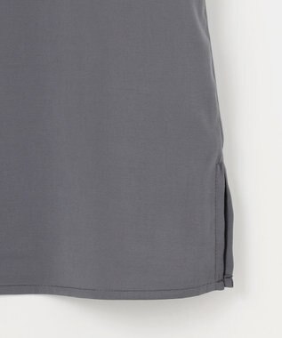 組曲 バウンディングシャーティング バンドカラーフリル ブラウス グレー系