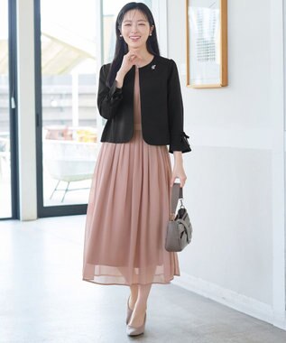 Tiaclasse リボン袖ジャレロ ブラック