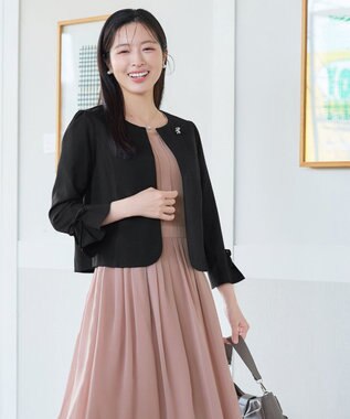 Tiaclasse リボン袖ジャレロ ブラック