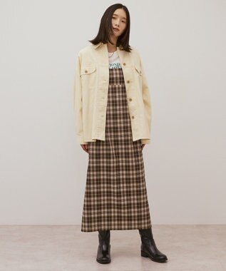 AMERICAN HOLIC コーデュロイCPOシャツジャケット Ivory