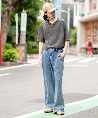 WEGO ローライズバギーフレアデニムパンツ デニム中濃加工色