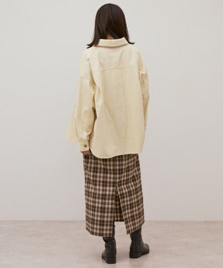 AMERICAN HOLIC コーデュロイCPOシャツジャケット Ivory