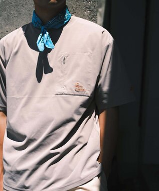 SHARE PARK MENS 【UVカット・吸水速乾・ストレッチ・軽量 】バックプリントポケットTシャツ（L・XLサイズ） グレー系