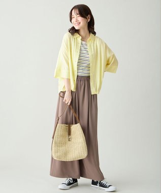 ANY テレコラウンドヘムタンクトップ ホワイトベース