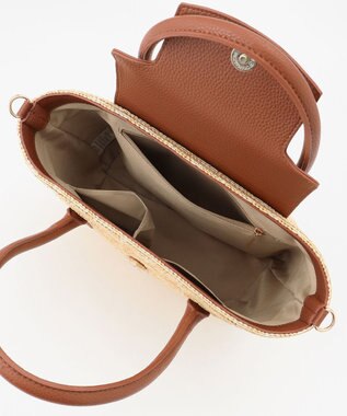 LA BAGAGERIE フラップ2WAYかごトートバッグ ナチュラル