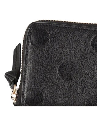 UNBILLION ペルケ perche / ドット型押しパームフィットストラップウォレット ブラック