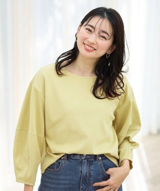 ANY L 【洗濯機可/5色展開】サカリバランタンスリーブプルオーバー グリーン