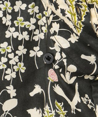 JOSEPH ABBOUD 【キングサイズ・新作・英国・リバティ社】リバティタナローンプリント 半袖シャツ オリーブ系6