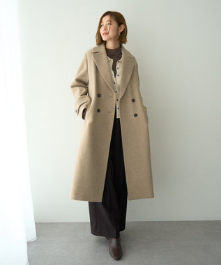 YECCA VECCA ウール混ロングダブルコート