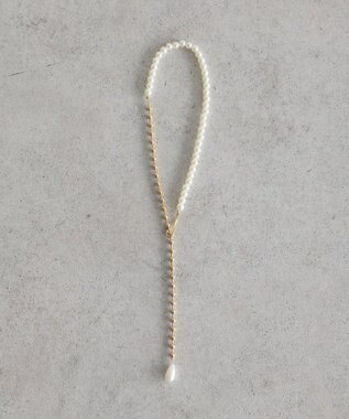 earth music&ecology パールフックボールチェーンネックレス