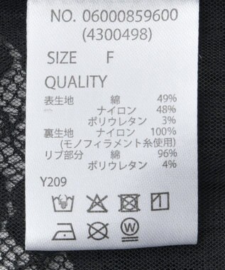 Green Parks ・ＳＵＧＡＲ　ＳＰＯＯＮ　フリルレースノースリーブ Black