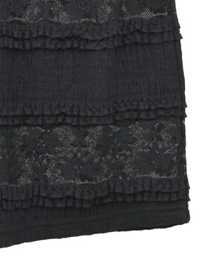 Green Parks ・ＳＵＧＡＲ　ＳＰＯＯＮ　フリルレースノースリーブ Black