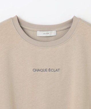 ANY L 【洗濯機可】チビロゴロングスリーブＴシャツ ベージュ