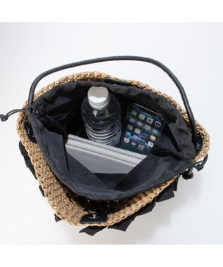 UNBILLION カシュカシュ cachecache / ペーパー手編みリボントート ブラック