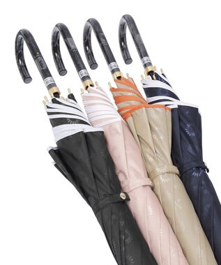 MOONBAT LANVIN en Bleu 長傘 ジャカード×パイピング ベージュ