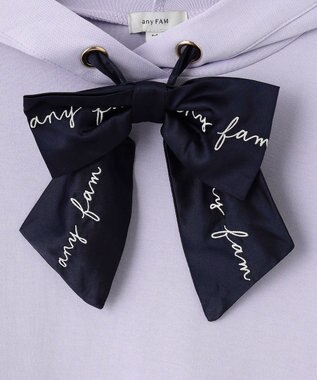 ANY KIDS フード付き ダンボール トレーナー サックスブルー