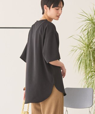 AMERICAN HOLIC ジョーゼットラウンドヘムトップス Black