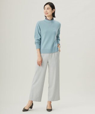 J.PRESS LADIES L 【洗える】CAT プルオーバー ニット ミントブルー系