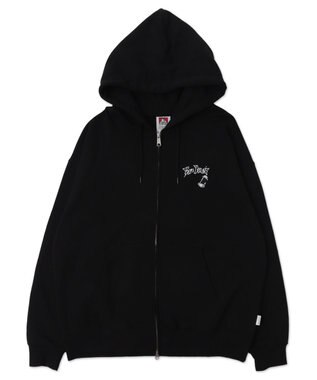 WEGO 【ユニセックス着用ITEM/MLサイズ展開】別注BENDAVISグラフィックジップパーカー ブラック