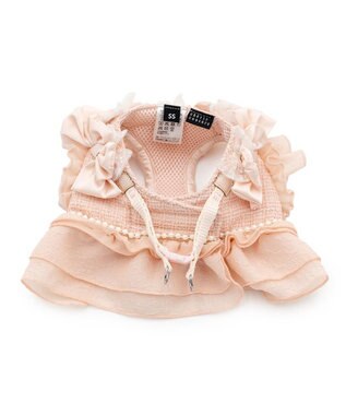 PET PARADISE cherircouture ツイード ベストハーネス 《ピンク》 ４Ｓ/３Ｓ ピンク