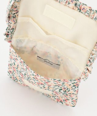 ANY KIDS リボン 移動 ポケット ポシェット ピンク×花柄