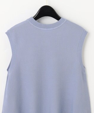 GRACE CONTINENTAL フラワーコードニットトップ ブルー