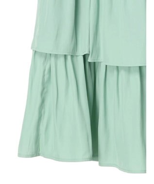 earth music&ecology フリルティアードスカート Mint Green