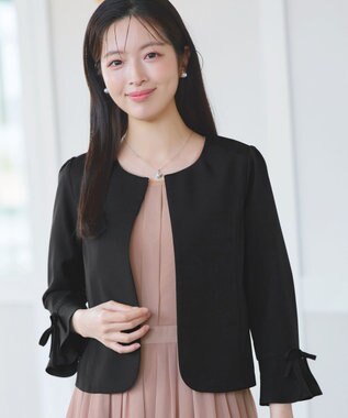 Tiaclasse リボン袖ジャレロ ブラック