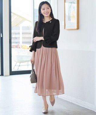 Tiaclasse リボン袖ジャレロ ブラック