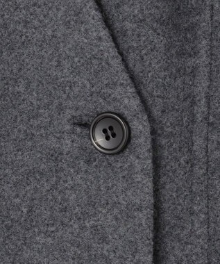 #Newans ウエストシェイプリバーコート グレー