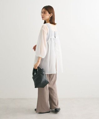 Green Parks ２ＷＡＹ　シアーギャザーチュニック Off White