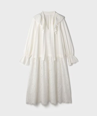 GRACE CONTINENTAL レースコンビフリルカフタンワンピース キナリ