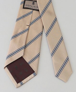 GOTAIRIKU GOTAIRIKU別注【日本製】シルク ネクタイ_レジメンタル アイボリー系1