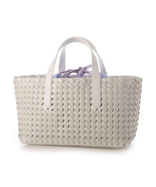 UNBILLION カシュカシュ cachecache / コードかがり横長トートバッグ アイボリー