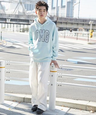 WEGO 【ユニセックス着用ITEM】ピグメントOMGプルパーカー サックス