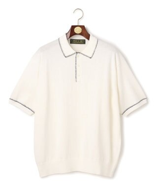 J.PRESS MEN 【WEB・一部店舗限定】Blancket Stitch Knit Polo