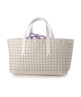 UNBILLION カシュカシュ cachecache / コードかがり横長トートバッグ アイボリー